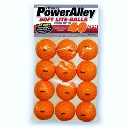 Picture of PowerAlley 40 MPH Orange Lite Baseballs