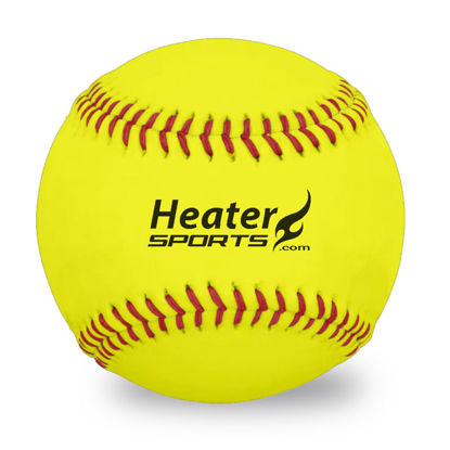 Picture of Heater Leather 12 Inch Pitching Machine Softballs (One Dozen)